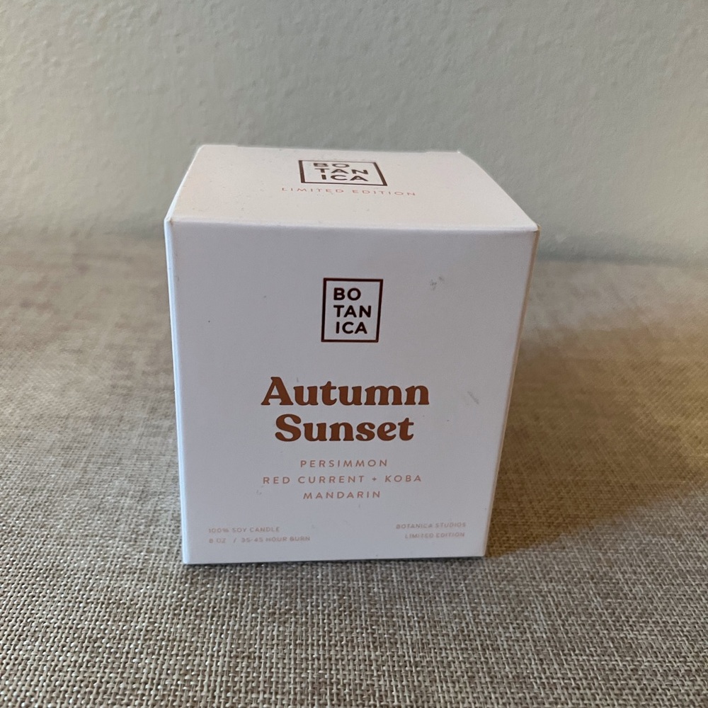NIB Botanica Limited Edition Autumn Sunset Candle